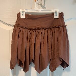 NWT Brown Flowy Skort